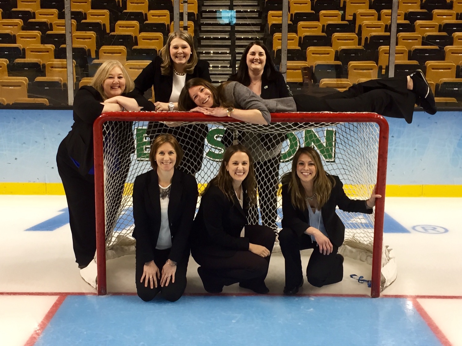Show team at the Boston arena